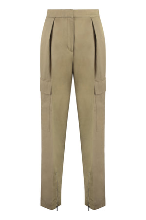 Gabardine cargo trousers-0